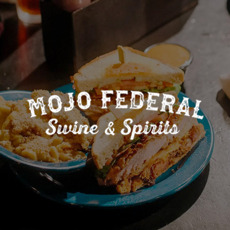 Mojo Federal over and image of a sandwhich