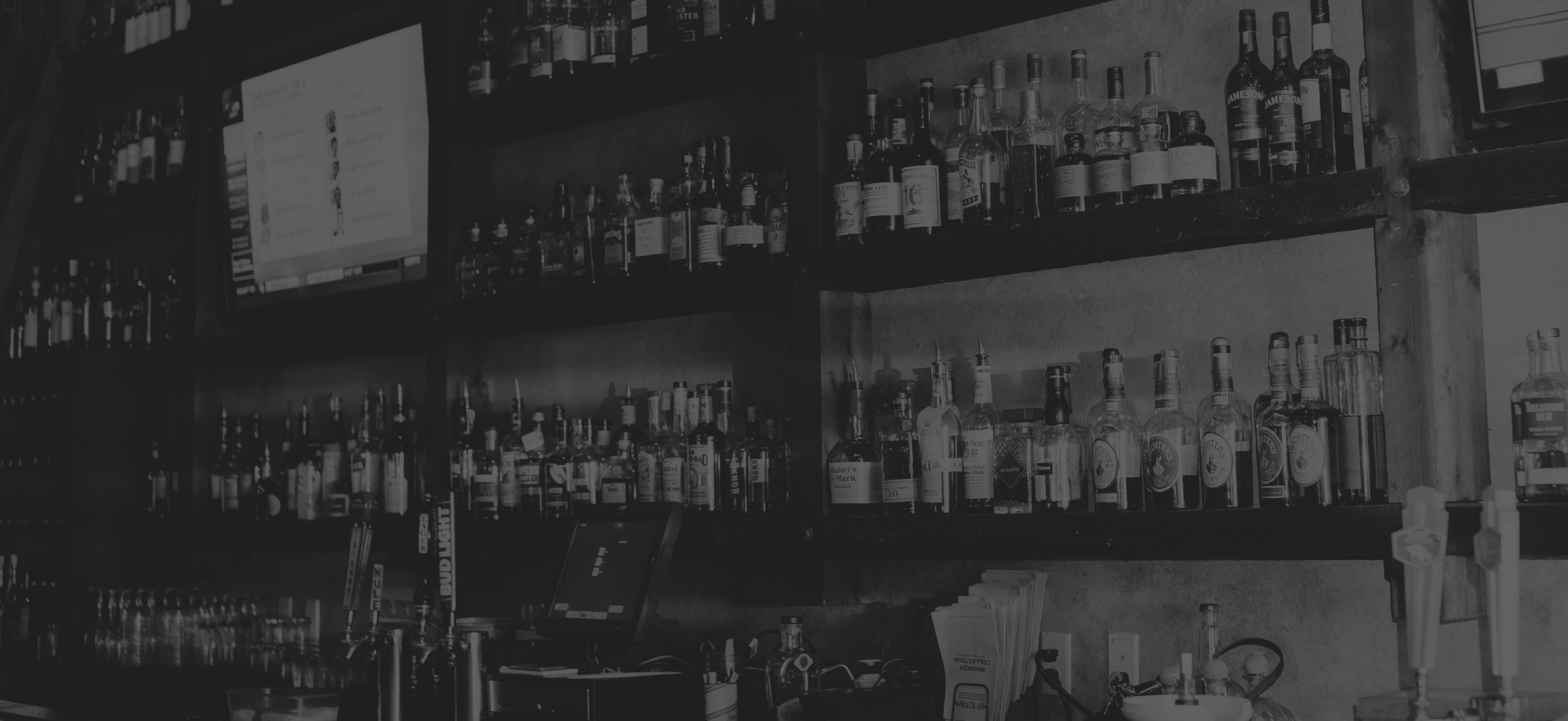 mojo kitchen close up of liquor on the shelf behind the bar jacksonville beach fl
