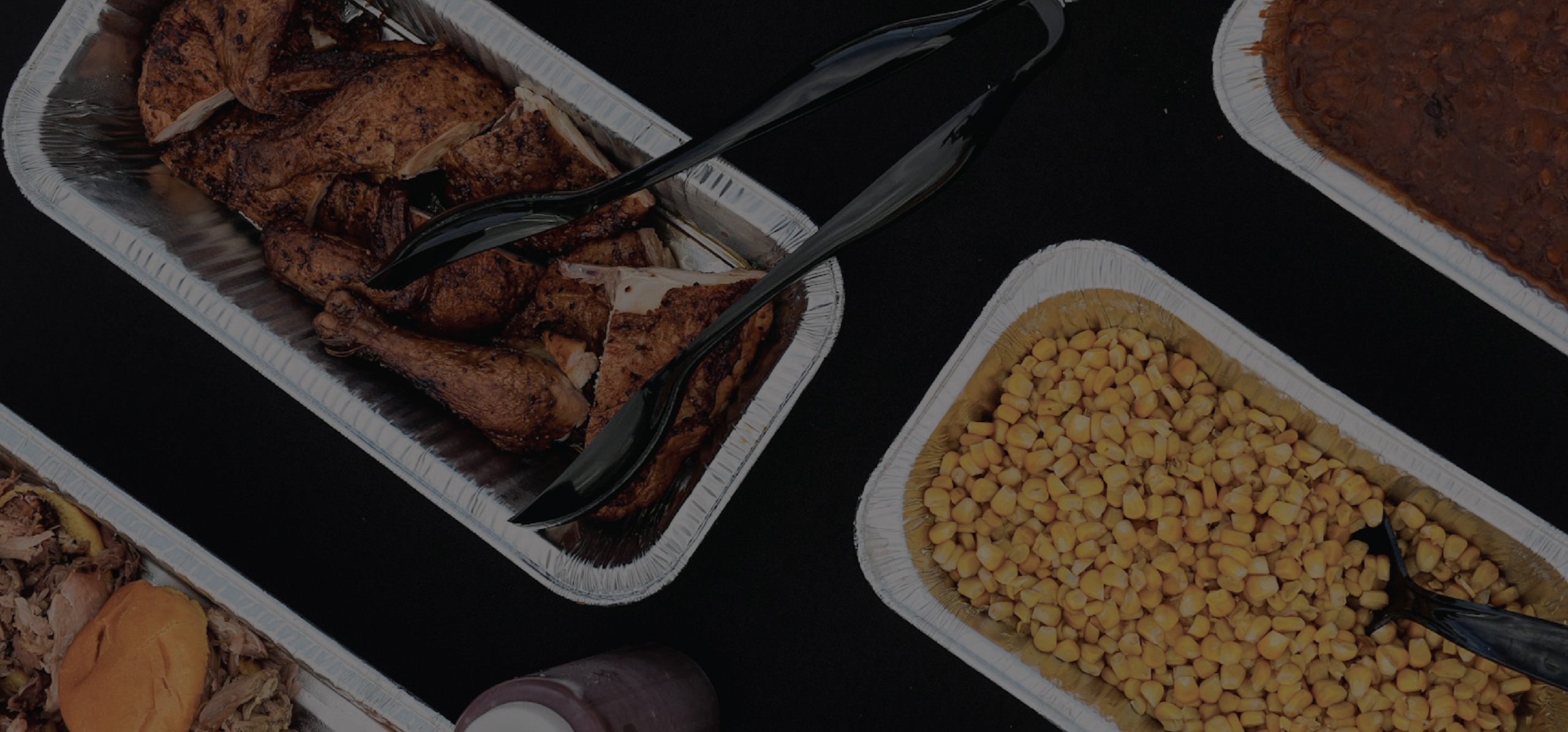 Mojo bbq catering close up on a table